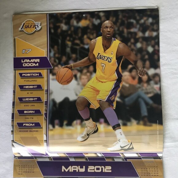 2012 LOS ANGELES LAKERS 12 x 12 WALL CALENDAR - Picture 8 of 12